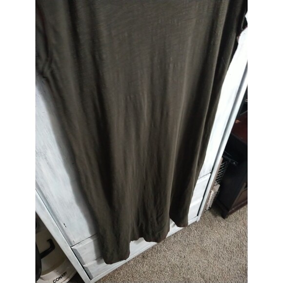 Natural Life Sleeveless Maxi Dress Medium Olive Green Distressed Logan Look Y2K - Picture 6 of 10